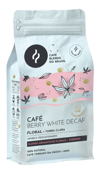 CBD.BR Berry White Grãos 500g - Café Sensorial com Terpenos - Descafeinado